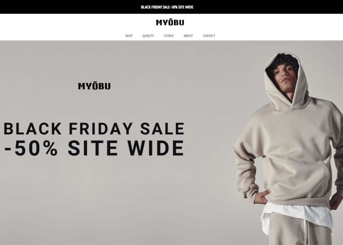 Starten E-Shop for MYŌBU Clothing